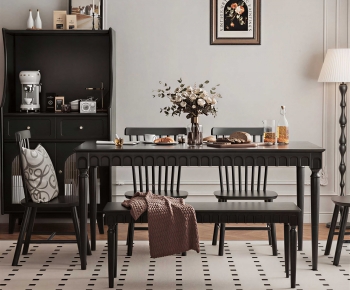 French Style Dining Table And Chairs-ID:684465893