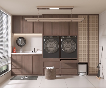 Modern Balcony Laundry Room-ID:601561075
