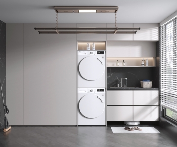 Modern Balcony Laundry Room-ID:314713958