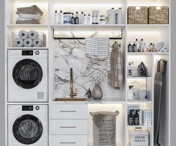 Modern Laundry Cabinet-ID:485013963