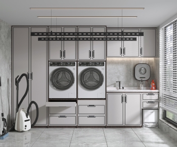 Modern Balcony Laundry Room-ID:982423077