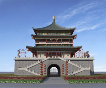 Chinese Style Ancient Architectural Buildings-ID:581218008