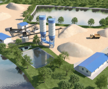 Modern Industrial Building-ID:485739958