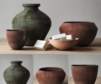 Wabi-sabi Style Clay Pot-ID:628547915