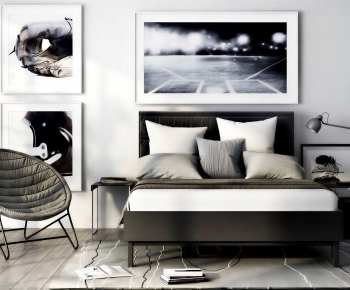 Modern Double Bed-ID:216487882