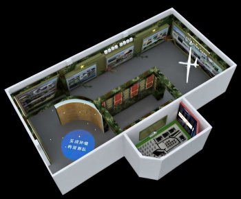 Modern Exhibition Hall-ID:718971016