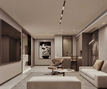 Modern A Living Room-ID:493923903
