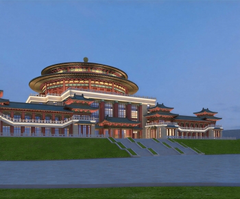 Chinese Style Ancient Architectural Buildings-ID:593854909