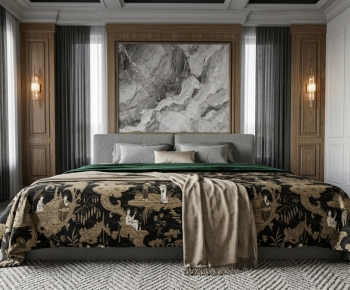 Modern Double Bed-ID:355025052