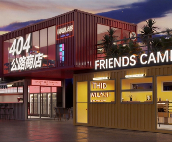 Industrial Style Appearance Of Commercial Building-ID:605940103