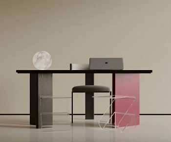 Modern Computer Desk And Chair-ID:638484005