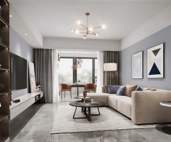 Modern A Living Room-ID:217208913