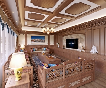 New Chinese Style A Living Room-ID:362899313