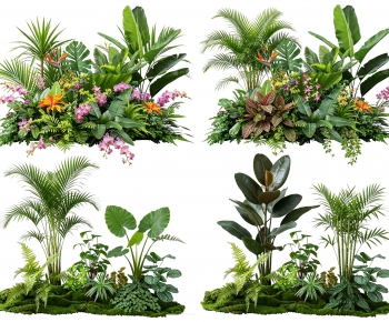 Modern Flowers And Grass-ID:412259108