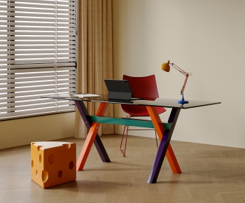 Modern Computer Desk And Chair-ID:820539952