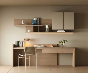 Modern Computer Desk And Chair-ID:348550083