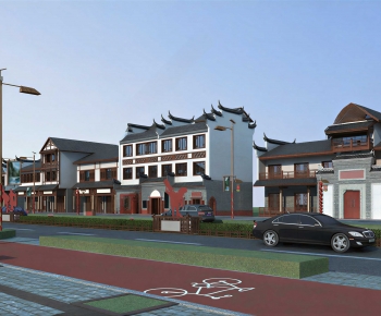 New Chinese Style Commercial Street-ID:448105102