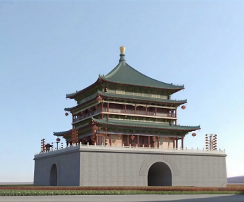 Chinese Style Ancient Architectural Buildings-ID:814526086