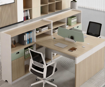 Modern Office Desk And Chair-ID:103406918
