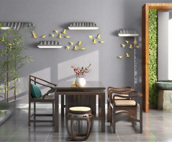 New Chinese Style Tea Tables And Chairs-ID:682921899