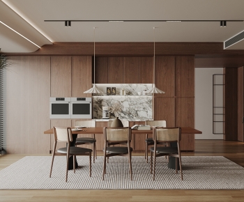 Modern Wabi-sabi Style Dining Room-ID:179951216