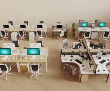 Modern Office Desk And Chair-ID:609527114