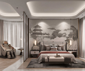 New Chinese Style Bedroom-ID:385143049