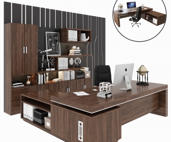 Modern Office Desk And Chair-ID:103020787