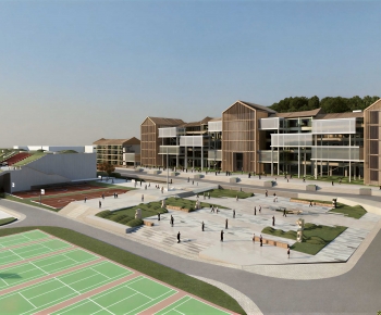 Modern Outdoor Sports Stadium-ID:666536097