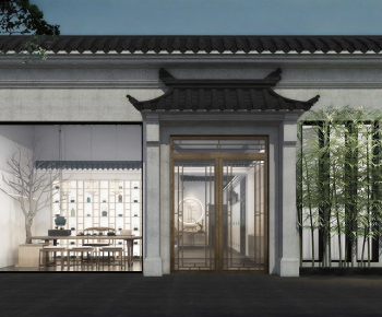 New Chinese Style Facade Element-ID:381155016