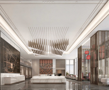 New Chinese Style Office Reception Desk-ID:521136056