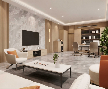 Modern Office Reception Desk-ID:800683021