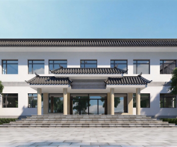New Chinese Style Building Appearance-ID:122576007