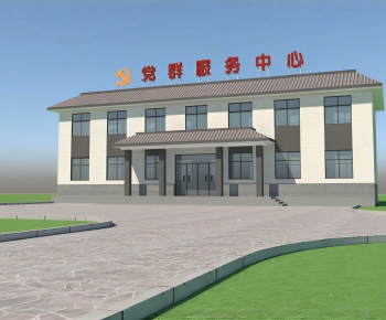 New Chinese Style Public Building-ID:568742994