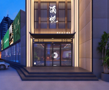 New Chinese Style Facade Element-ID:972805029