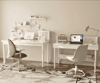 Modern Computer Desk And Chair-ID:560271021