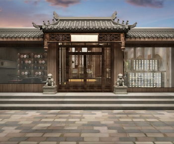 Chinese Style Ancient Architectural Buildings-ID:862279899
