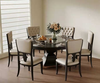 American Style Dining Table And Chairs-ID:700901036