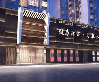 New Chinese Style Facade Element-ID:750648986