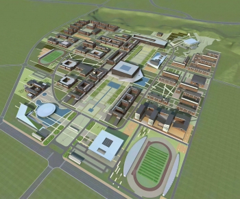 Modern Architectural Bird's-eye View Planning-ID:822568892