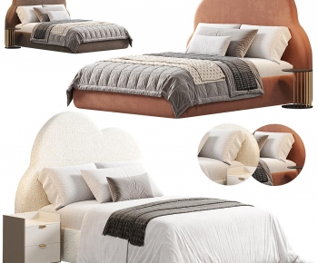 Modern Double Bed-ID:734936002