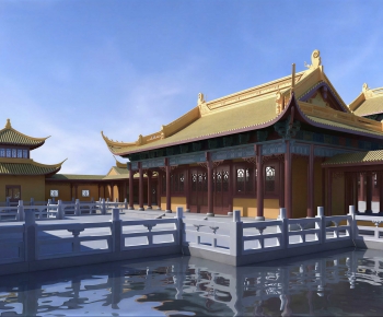 Chinese Style Ancient Architectural Buildings-ID:869219346