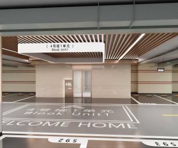 Modern Underground Parking Lot-ID:378904108