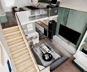 Modern A Living Room-ID:534271004