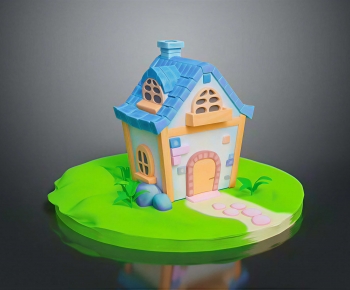 Modern Cartoon House-ID:355528127