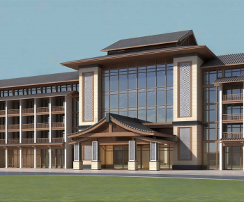 Modern Building Appearance-ID:391885047