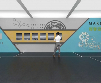Modern Exhibition Hall-ID:349498993
