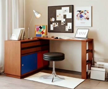 Modern Computer Desk And Chair-ID:434896952
