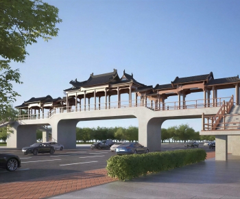New Chinese Style Building Component-ID:799849012
