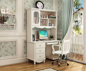 Modern Computer Desk And Chair-ID:129425055